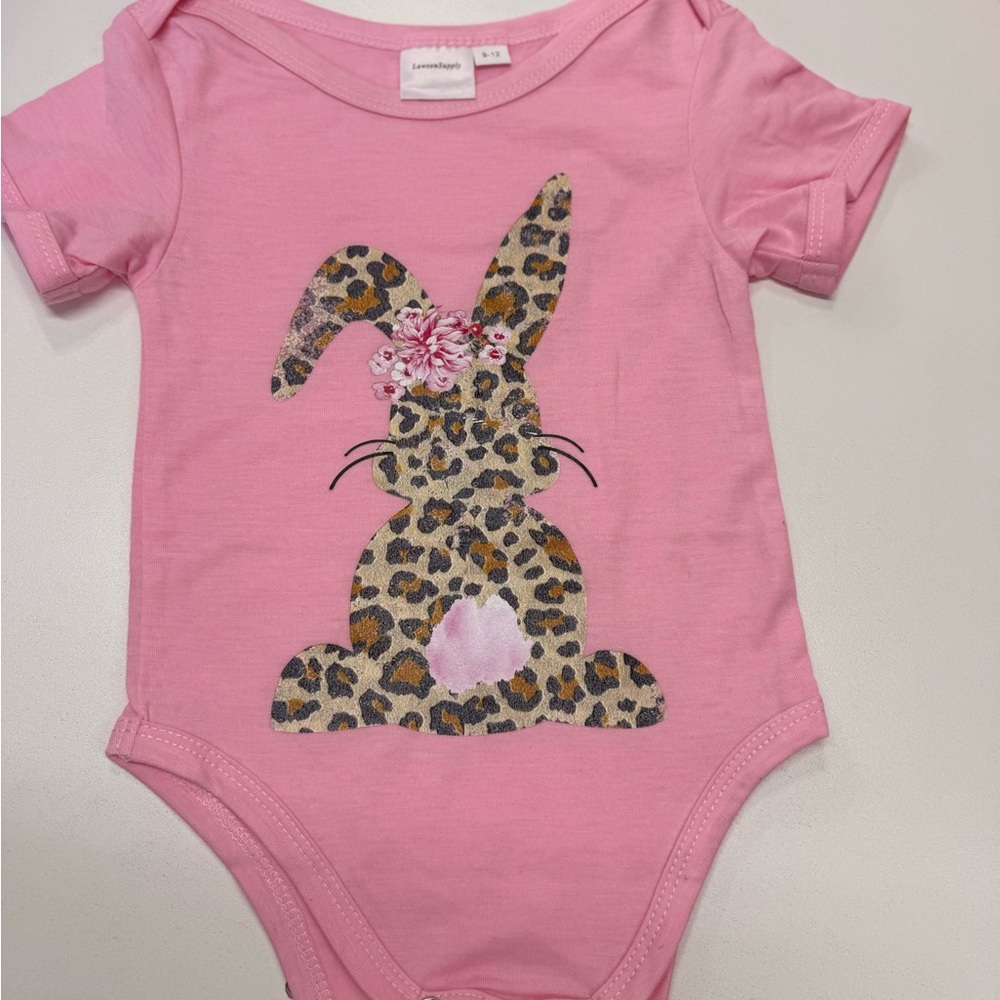 Lemon Loves Lime Pink Bunny Bodysuit